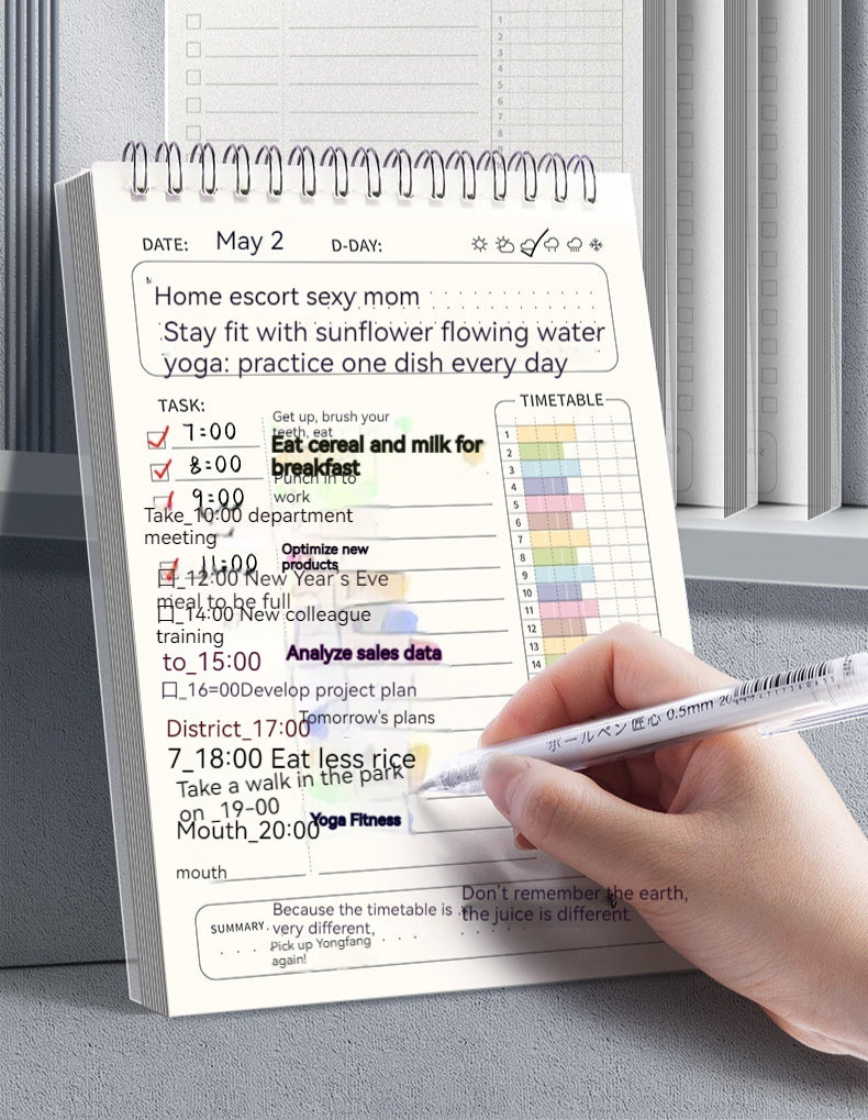 Daily Planner 160 Days Schedule Book Student Travel Planning B5 Notebook