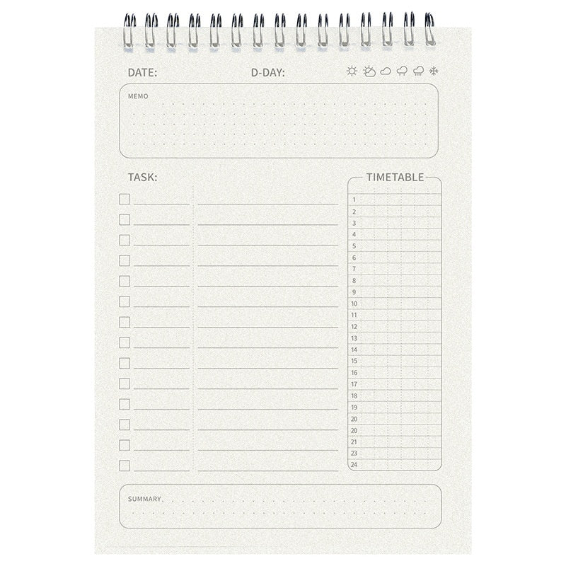 Daily Planner 160 Days Schedule Book Student Travel Planning B5 Notebook