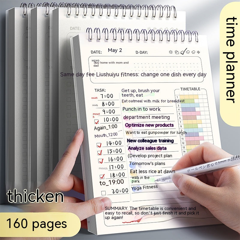 Daily Planner 160 Days Schedule Book Student Travel Planning B5 Notebook